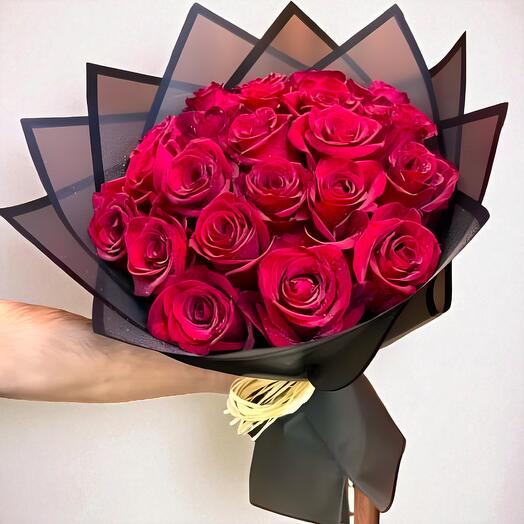 Red Roses Bouquet – 20 Premium Red Roses | Romantic Gift by December Flower
