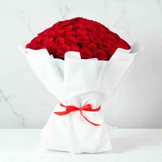 101 красная роза