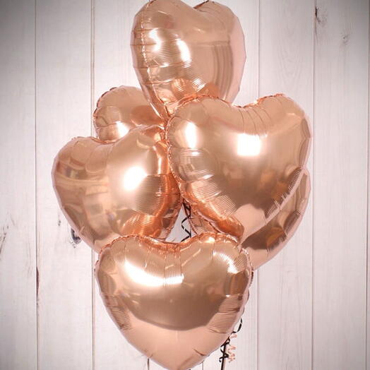 Набор шаров в форме сердца - 6 шт.