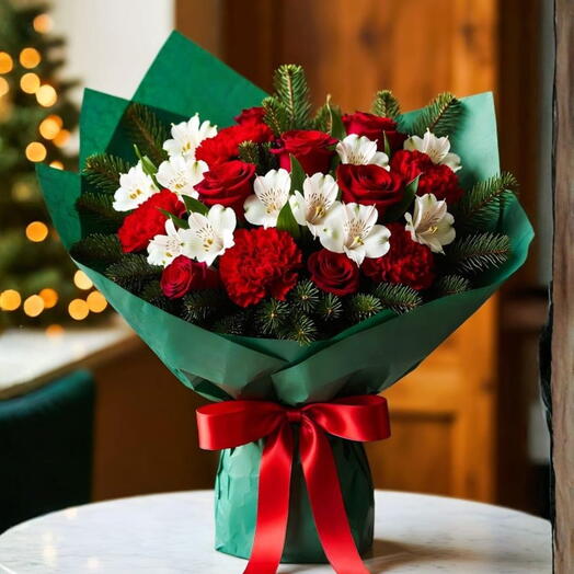 Рождественское морозное цветение