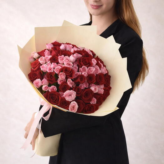 Свобода любви Букет из 50 валентинских роз