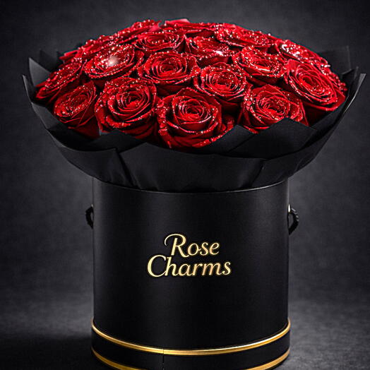 Crimson Luxe – 25 Rosas Rojas