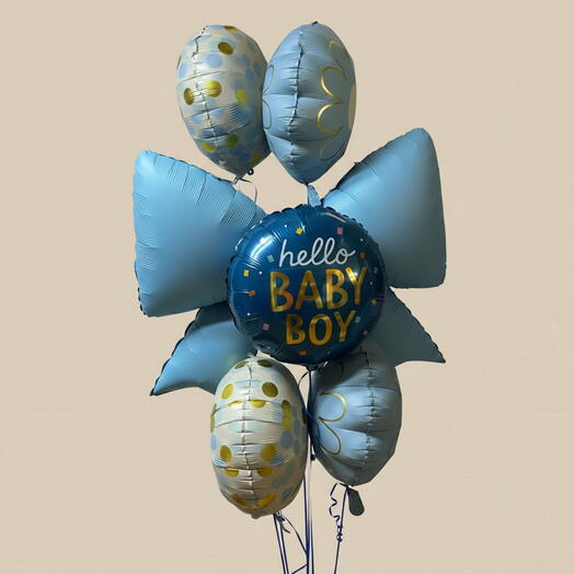 طقم بالونات بهجة الفيونكة الزرقاء(6 قطع)