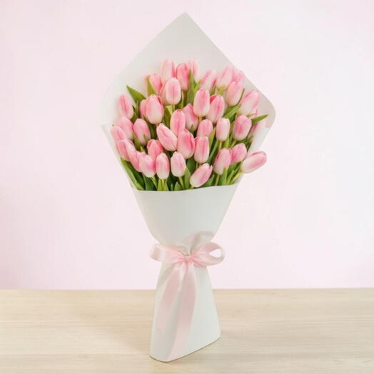 25 tulipes roses pour maman