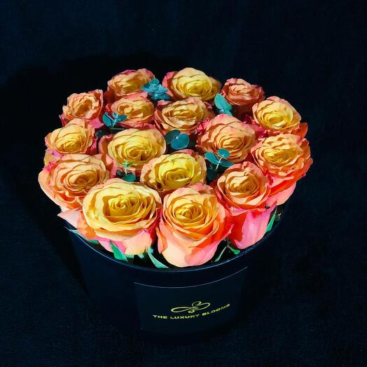 Orange Fresh Rose Box