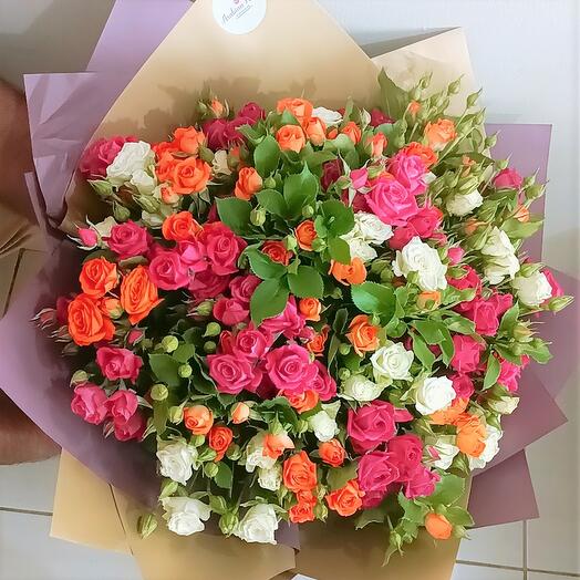 50 Mix Spray Roses Bouquet