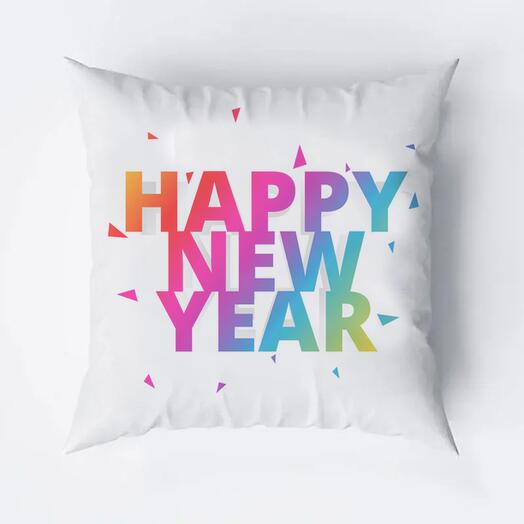 Happy New Year Cushion Colorful