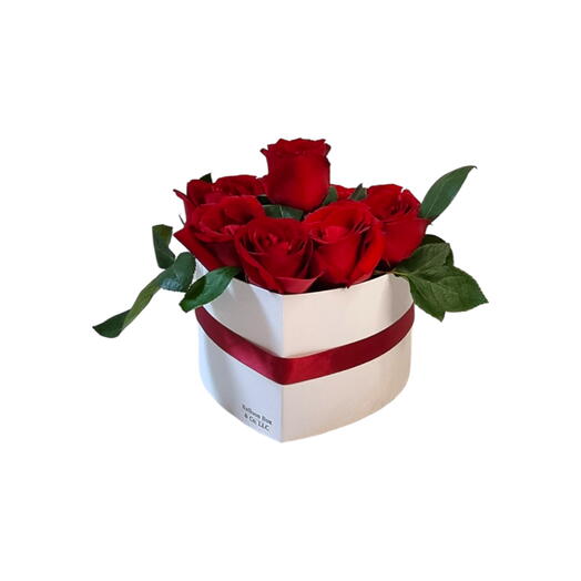 9 Premium Red Roses in Heart Shaped Box – Elegant Floral Gift for Every Occasion