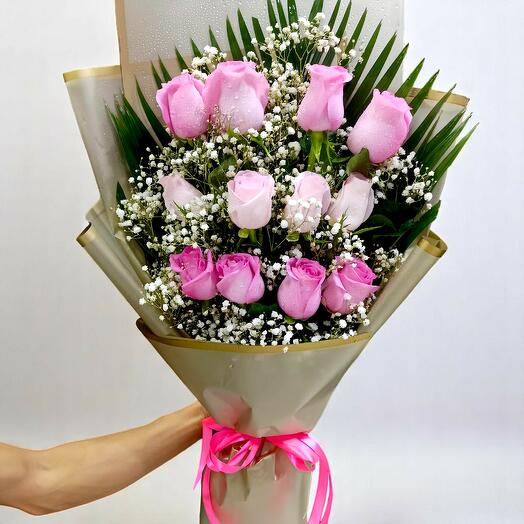 One side pink bouquet