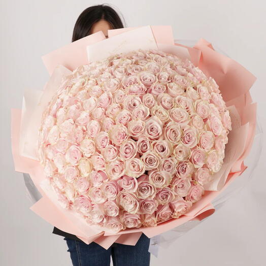Valentina - премиум-букет из 101 роз розового цвета