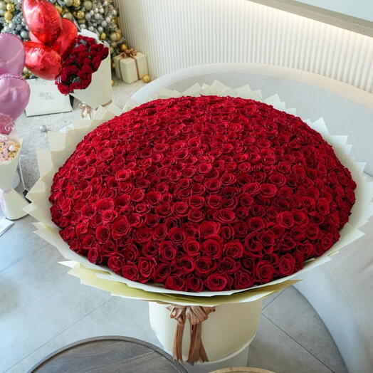 bouquet de 500 roses rouges
