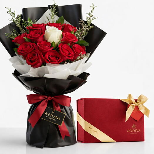 11 Red Roses with Godiva Chocolates – Premium Birthday   Anniversary Gift