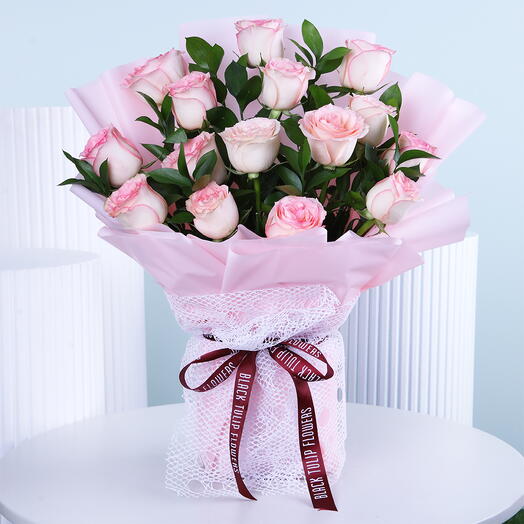 Bouquet de roses blush