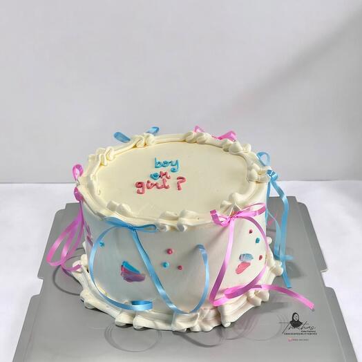 Boy or Girl Revealing Cake