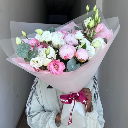 Sarah Bernard Peonies And Eustoma Bouquet  6827