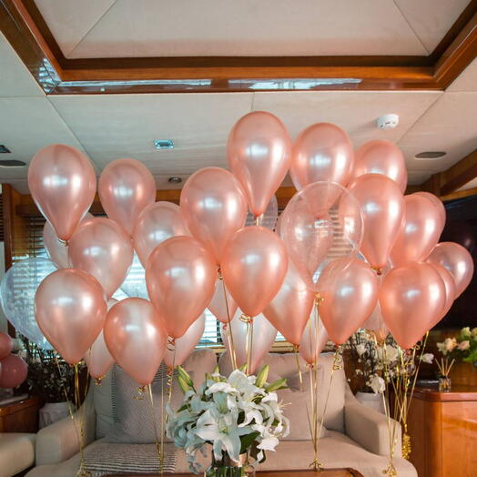 Pink clouds Helium Balloon Set