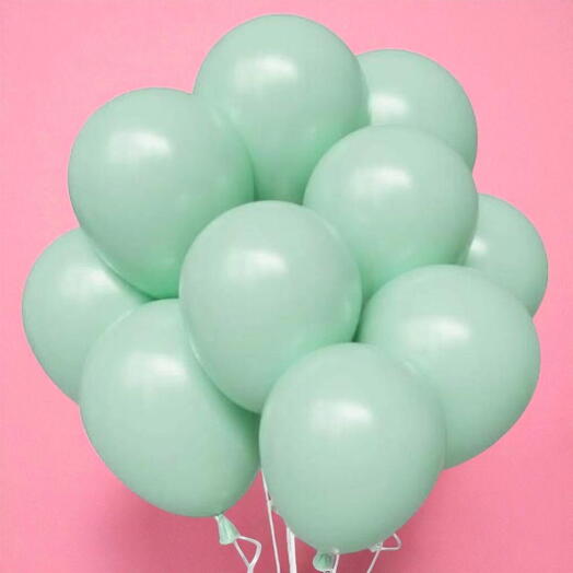10 helium baloons mint colour