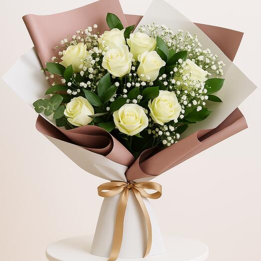 Букет белых роз 1