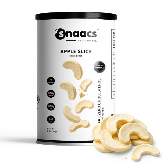 SNAACS Crunchy Freeze Apple Slices with Sugar | Light   Crispy Fruit Snack | Perfect On-the-Go Snack - 2 oz | 56 g