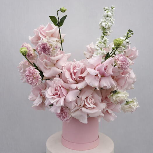 Blush Pink Rose Flower Box