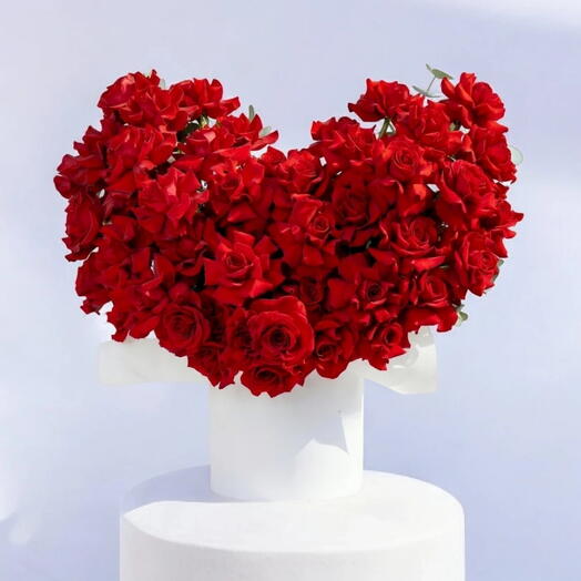 Heartfelt _ Роскошная классическая красная коробка роз на День святого Валентина