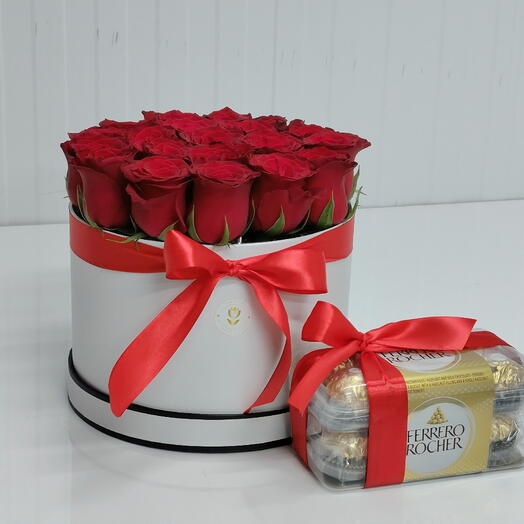 15 Rosas Rad y Bombones Ferrero Rocher