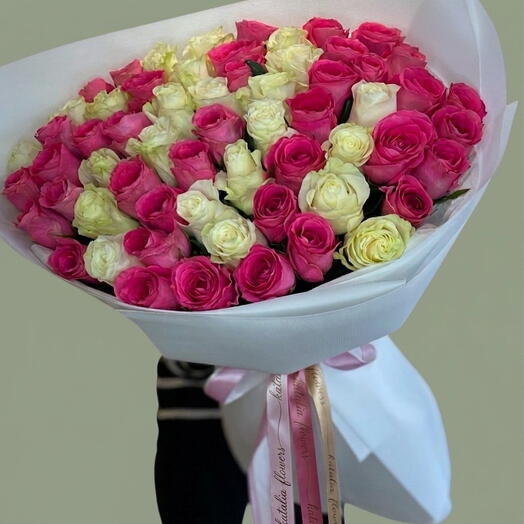 Mélange Royal Sucré - 49 Roses (Rose   Blanc)