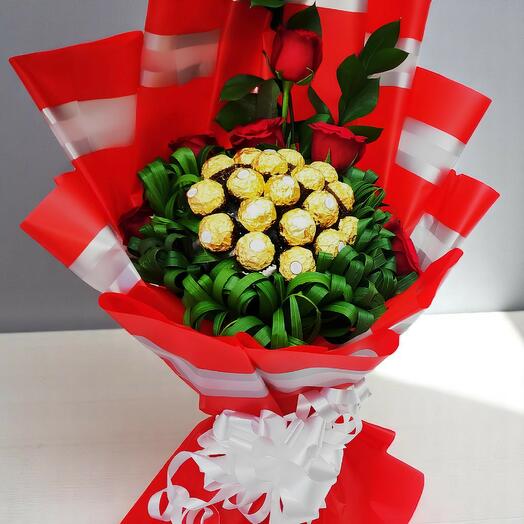 Flowers with chocolate