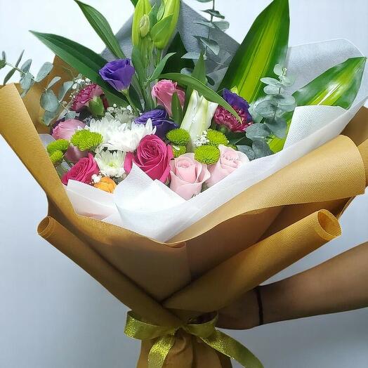 A Symphony of Roses and Lilies