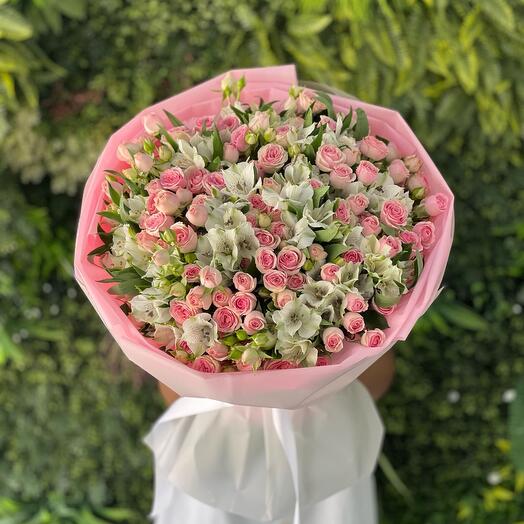 Spray Roses And Alostroemeria