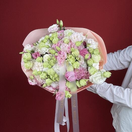 Pastel Promenade: Bouquet 25 of Mix Color Eustoma