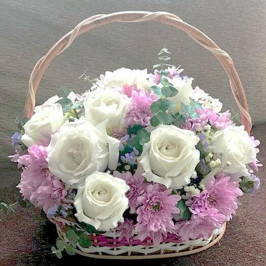 Корзина «Розовый туман»