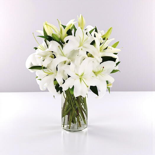 Pure Grace – White Lily Bouquet
