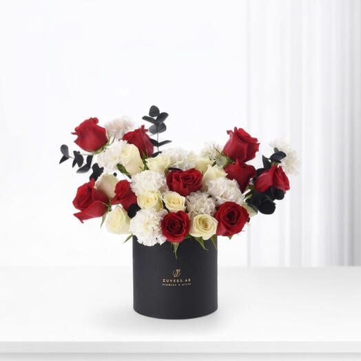 Oasis of Roses in Black Box