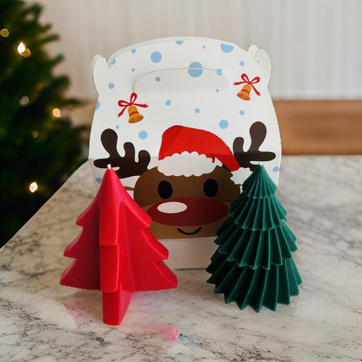 Set of 2 Christmas tree candles