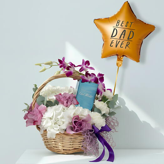 Ocean Bloom Floral Gift Hamper | Davidoff Cool Water   Fresh Flowers