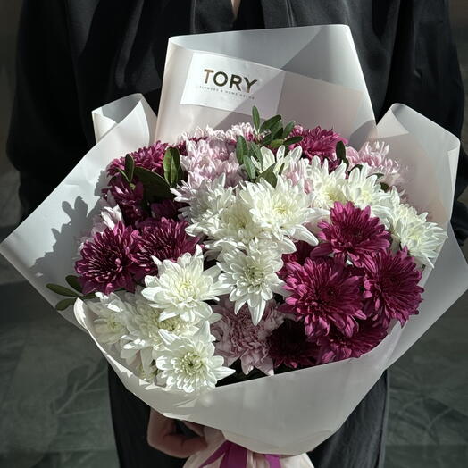 Bouquet "Tenderness in a square"