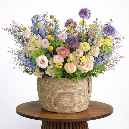 For Mom - Premium Pastel Flower Basket