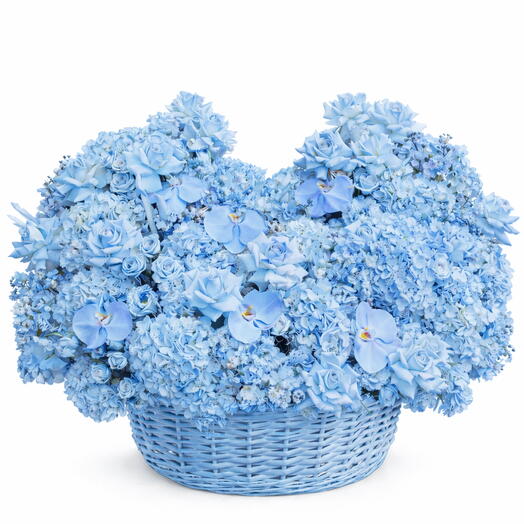 Luxury Blue Bloom Basket