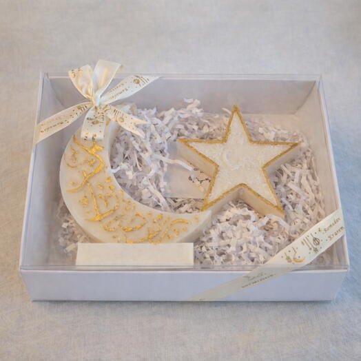 Свеча «Полумесяц и звезда» для Рамадана - Элегантный подарочный набор к Рамадану