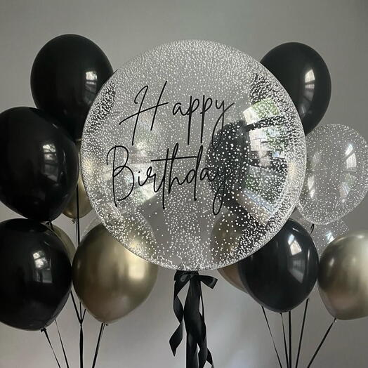 Set with bubble balloon (with snow)