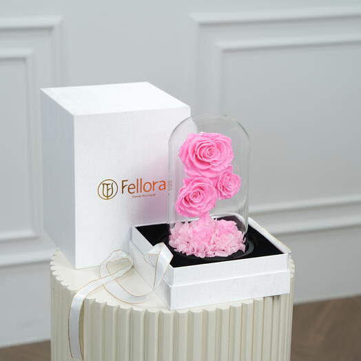 Fellora Premium Pink Infinity Roses 7543