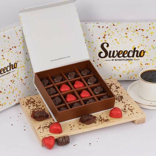 Love Chocolates 16 Pcs By Sweecho