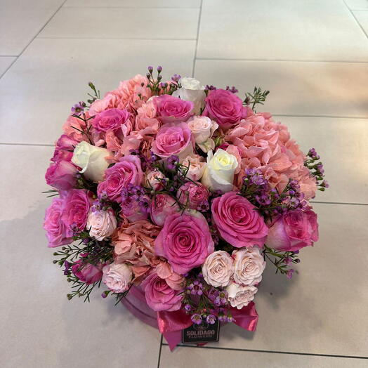 Гортензия спрей-розы в коробке