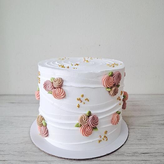 Цветочный торт на день рождения