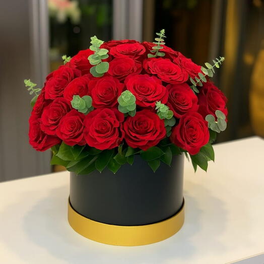 Premium Red Rose Blooms Box Gift