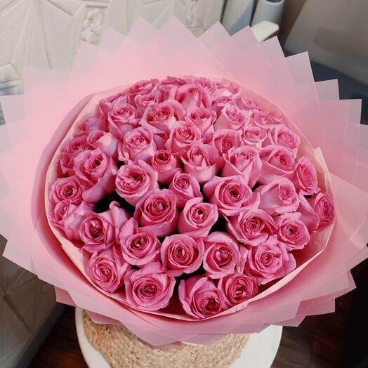 51 Pink Roses Bouqute