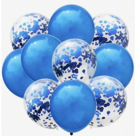 Set of Blue Balloons
