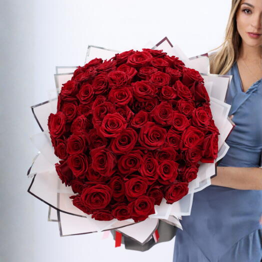 100 roses rouges d'Équateur