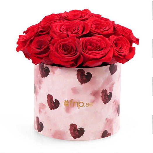 Boîte de roses rouges de luxe